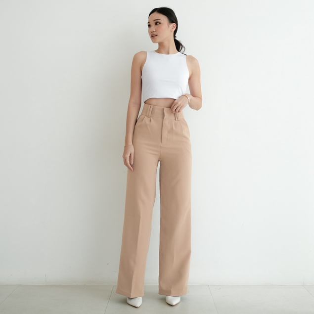 [TAVIA] CELO HW CULLOTE /HIGHWAIST PANTS/CELANA KULOT WANITA/CELANA KERJA WANITA/CELANA BAHAN/ CELANA HIGHWAIST WANITA