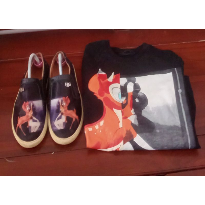 (Sepaket) Sepatu dan Crewneck Givenchy Bambi second preloved