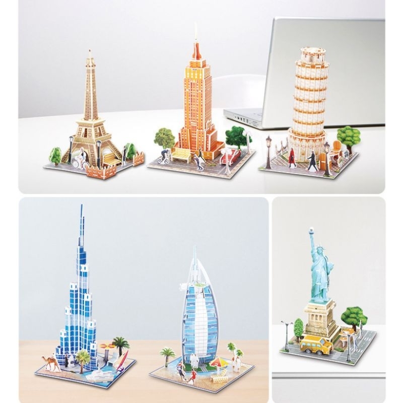 Mainan Edukasi Puzzle 3D Miniatur Arsitektur Dunia/ World Architecture