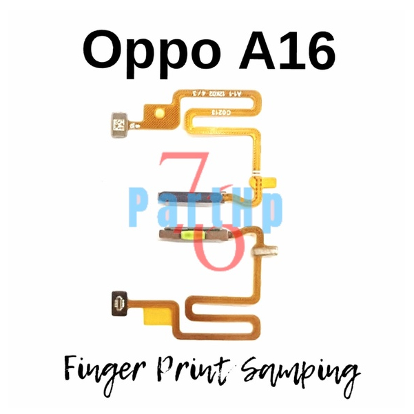 Flexible Fingger Print Finggerprint Samping Oppo A16 - Fleksible Fleksibel Flexibel Konektor - Hitam