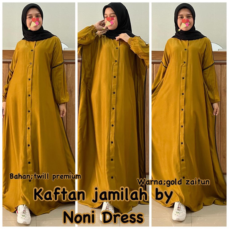 Daster Arab Noni Dress JAMILAH Kaftan Rayon Twill Premium Big Size