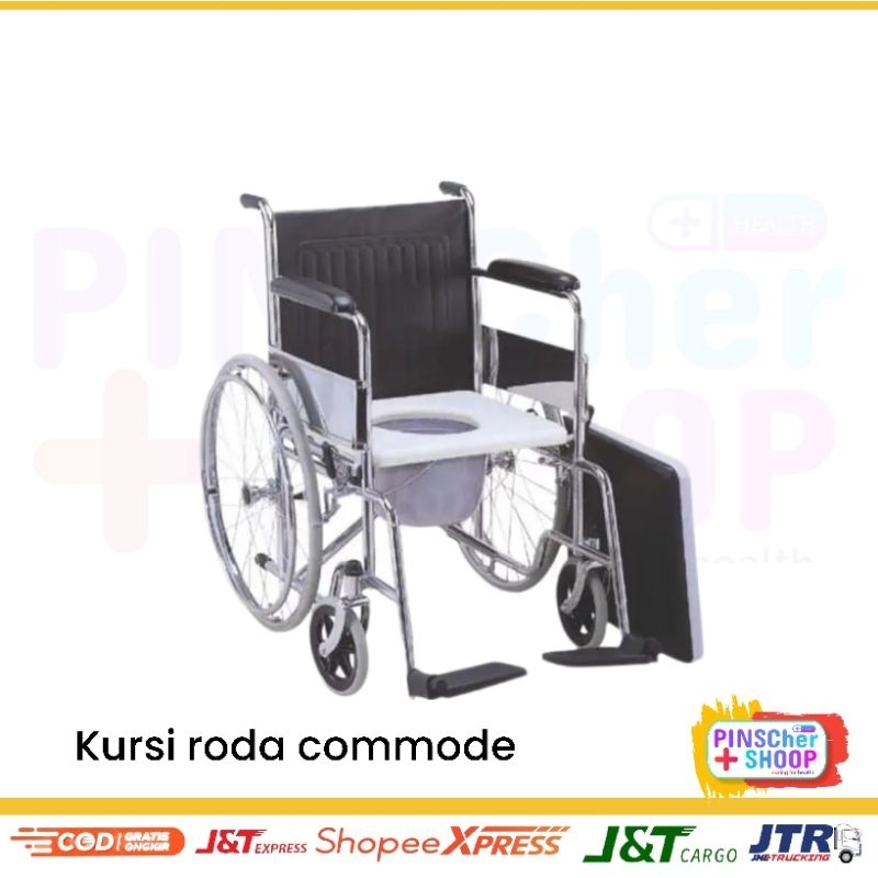 KURSI RODA + COMMODE 2 IN 1 KURSI RODA PLUS TEMPAT BAB