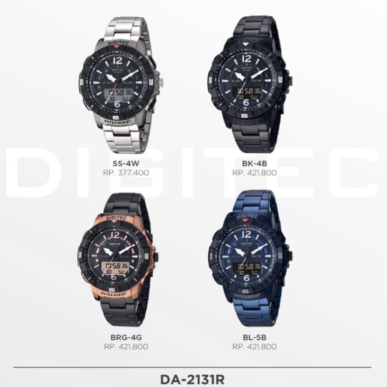 Jam Tangan Digitec Original Stainless Series ( Water Resistant )