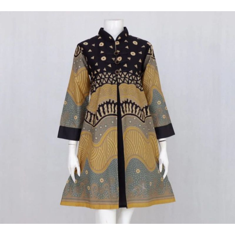 Tunik Dres batik wanita modern solo recommended bahan katun jahitan rapi