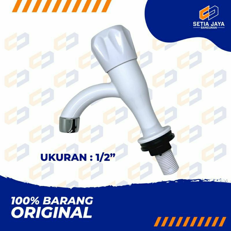 Kran / Keran Air / Wastafel / Cuci Tangan PVC / Plastik Soligen W18