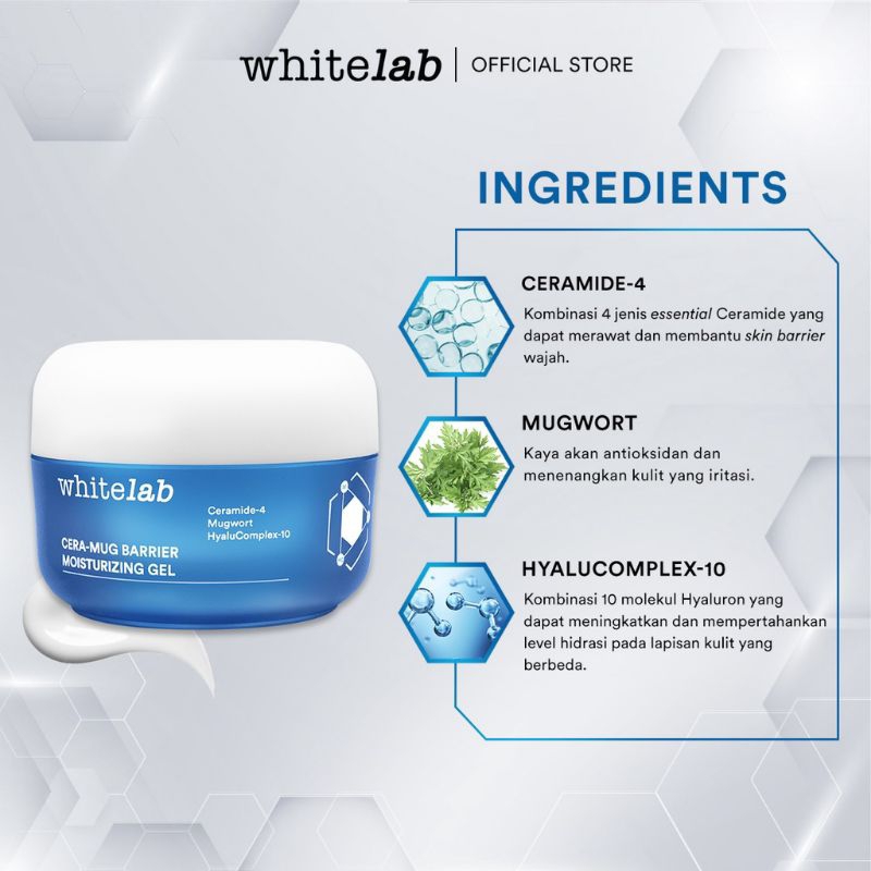 WHITELAB Cera-Mug Barrier Moisturizing Gel - Pelembab Wajah / Moisturizer Gel