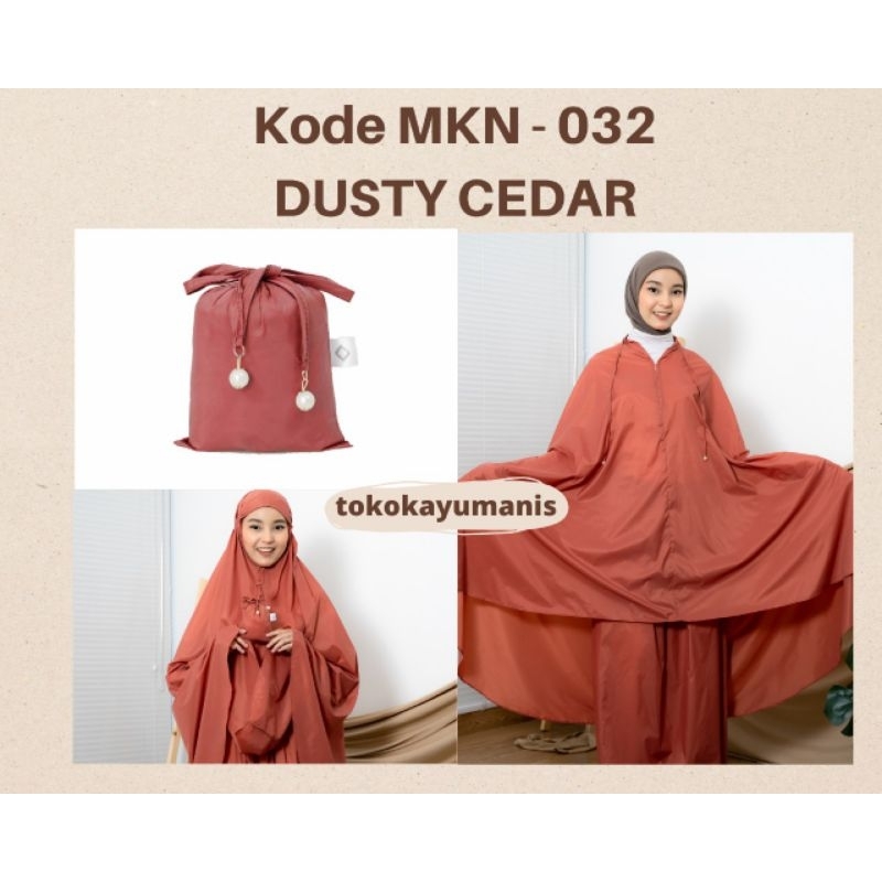 MUKENA MINI / MUKENA TRAVEL  ALIF BY ALF MODERN WEAR DUSTY CEDAR