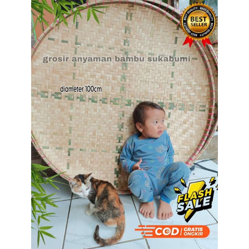 tampah bambu jumbo 100cm nyiru jumbo tampir jumbo nampan bambu jumbo