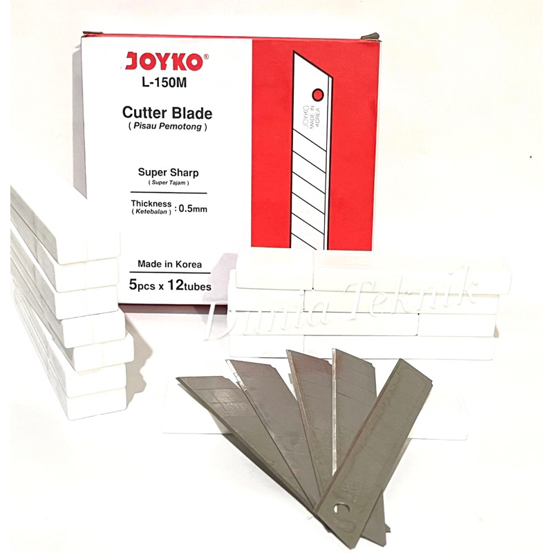 

JOYKO Isi Pisau Cutter L-150M Cutter Blade Pisau Potong Reffil Pisau Cutter Besar Isi 5 pcs Pisau Kater Pisau Pemotong Kertas