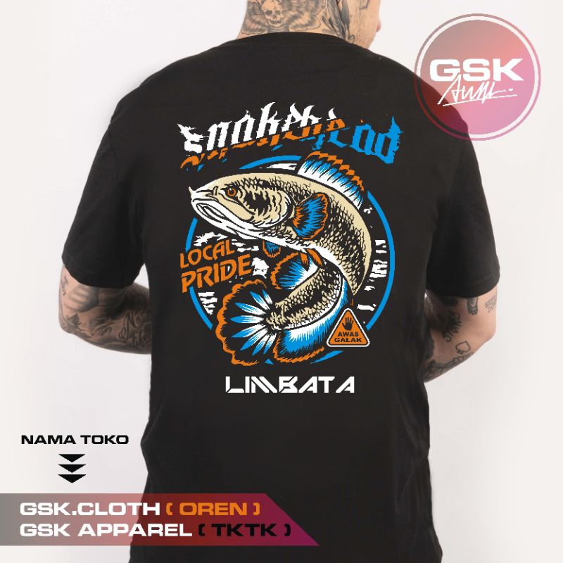 KAOS DISTRO CHANNA LIMBATA 02 KEEPERS IKAN HIAS SNAKEHEAD PREDATOR FISH PRIA WANITA UNISEX