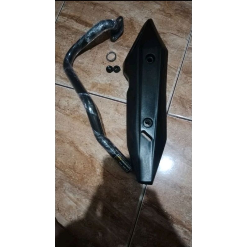 Leher pala knalpot vario 125 Led/vario 150 new + tameng knalpot+paking anti bocor