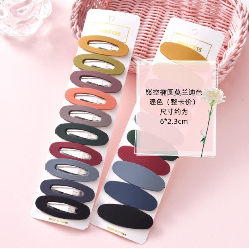 Delunashop 10 pcs/set jepit rambut tiptop tiktop aksesoris rambut jepit rambut lucu korea
