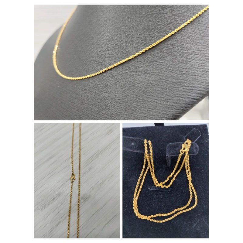Kalung RANTAI NORI emas 24/emas murni 4GRAM