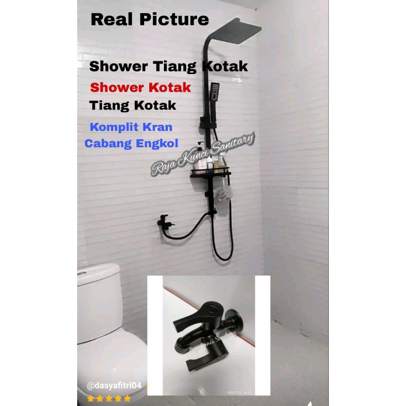 Shower Tiang Black/Hitam/Dingin/Shower Set/Shower Column