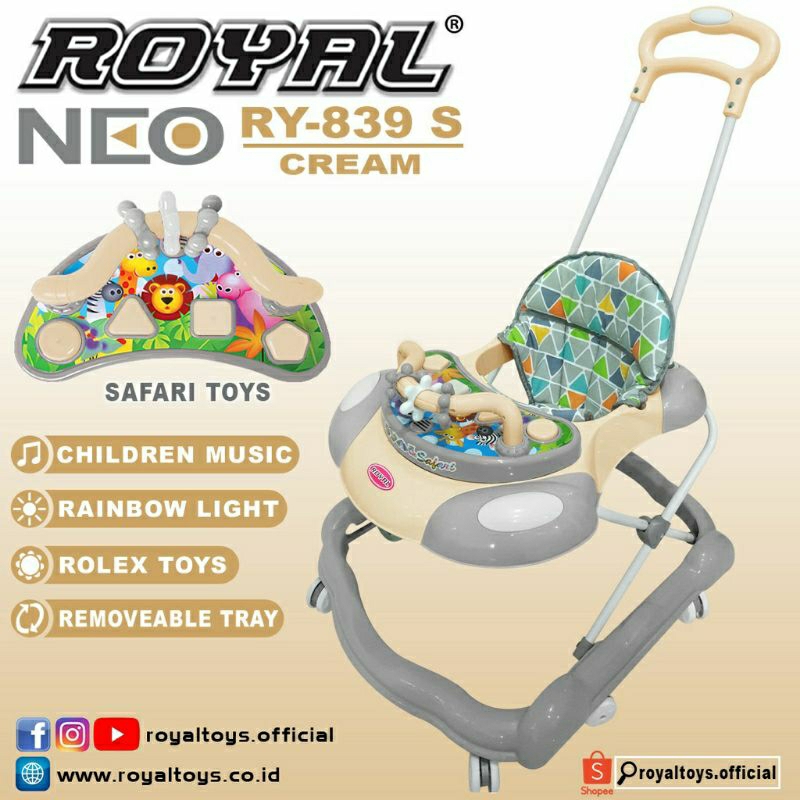 Baby Walker merk ROYAL RY 839 S NEO / 826 S NEO / Baby Walker Bayi RY-839 RY-826