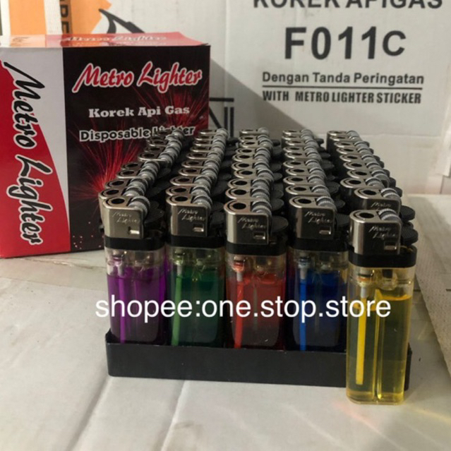 Mancis Korek Api Gas Roda Lite Metro Lighter J-004