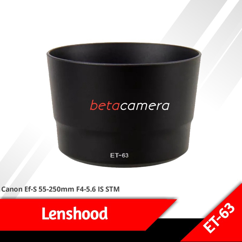 Lenshood ET 63 ET63 Lensa Hood Reversible Aksesoris Kamera untuk Canon 750D 760D EF 55-250mm F4-5.6 STM lens hod lenshod