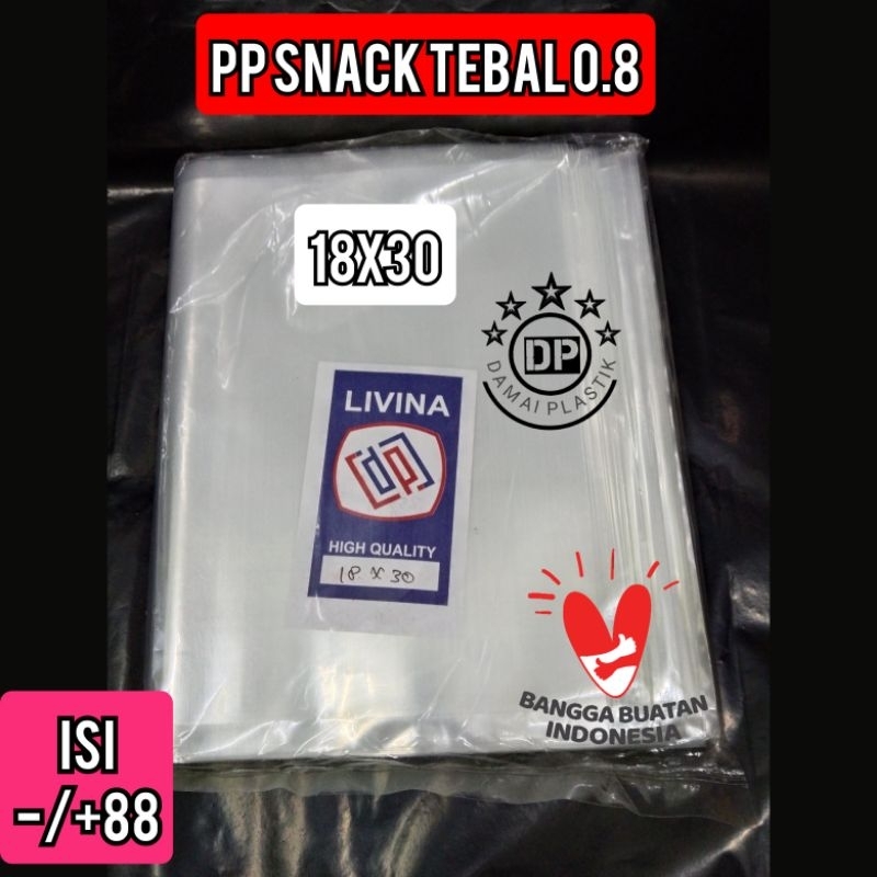 Kantong Plastik PP Snack Tebal 0.8 PP Kerupuk Keripik 0,8 Ukuran 22x40 20x30 17x30 17x35 25x40 18x25 18x30 20x35 15x30 15x25 25x35 18x25 12x20 12x25