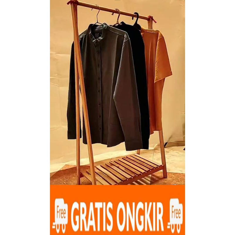 Gantungan baju/ stand hanger / gantungan baju kayu / gantunagn serbaguna