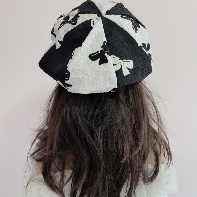 Topi Anak Dewasa Import Model Black and White 6th keatas