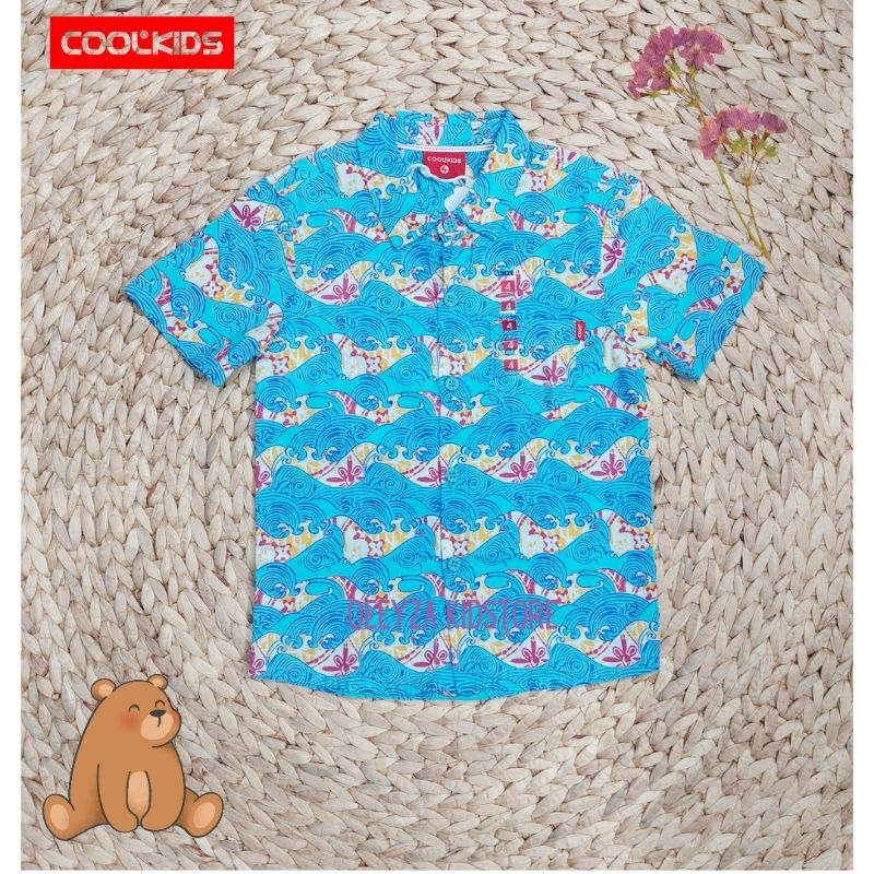 Kemeja Batik Anak Laki Laki Biru Muda by Cool Kids