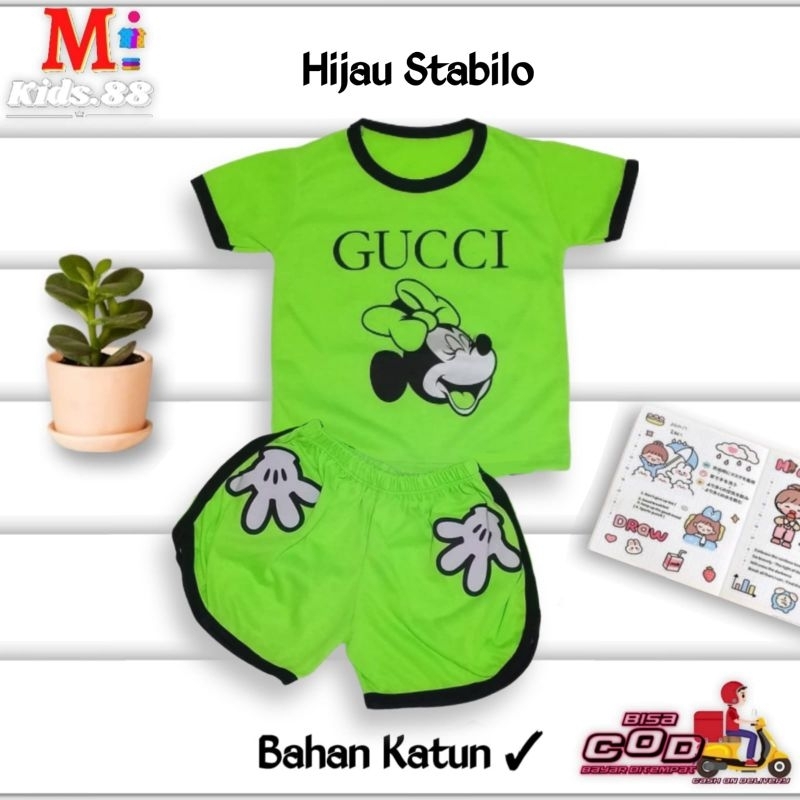 Setelan Playset Cupa Cup Baju Anak MICKEY /Set Anak Balita/Setelan Anak Unisex  Buat Usia 0-4 tahun