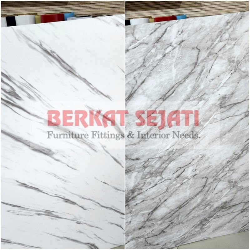 Decosheet MARBLE / MARMER PUTIH Taco Pvc Sheet Decosit Tacon Pelapis Furniture Alas Background Foto