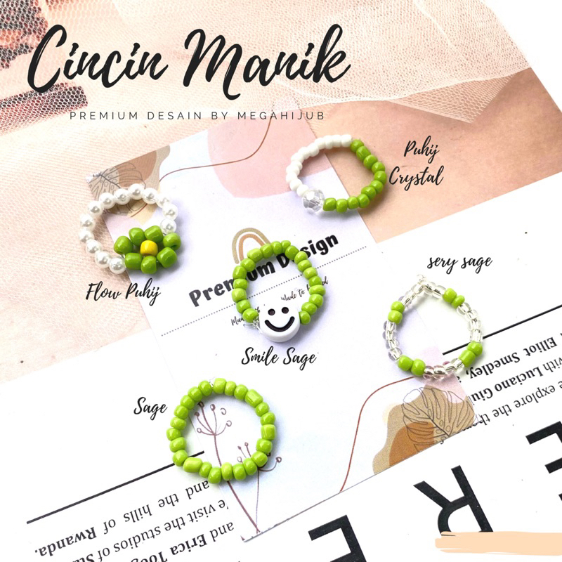 (PROMO) Beads Ring korea cincin manik cute / cincin mutiara lucu