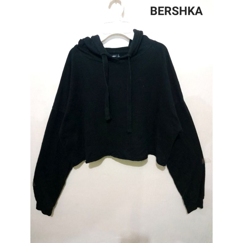 hoodie crop bershka