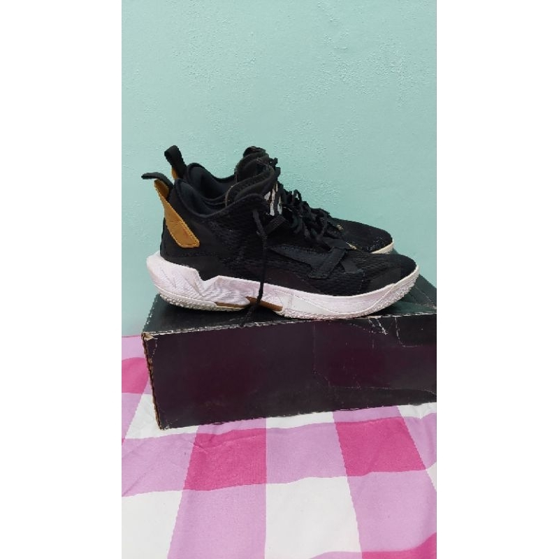 Original Air Jordan Why Not Zero 4 Black gold sz 45