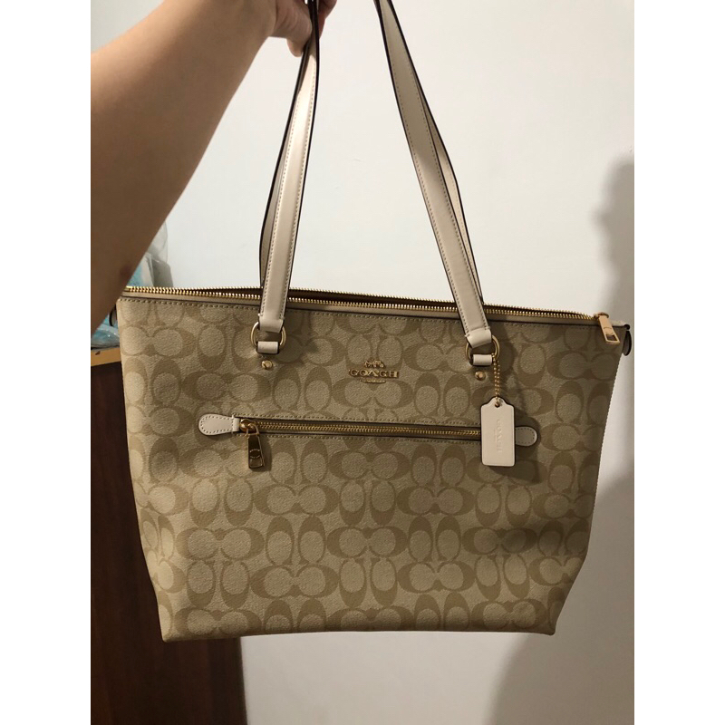 Coach Signature Tote Bag Chalk Preloved