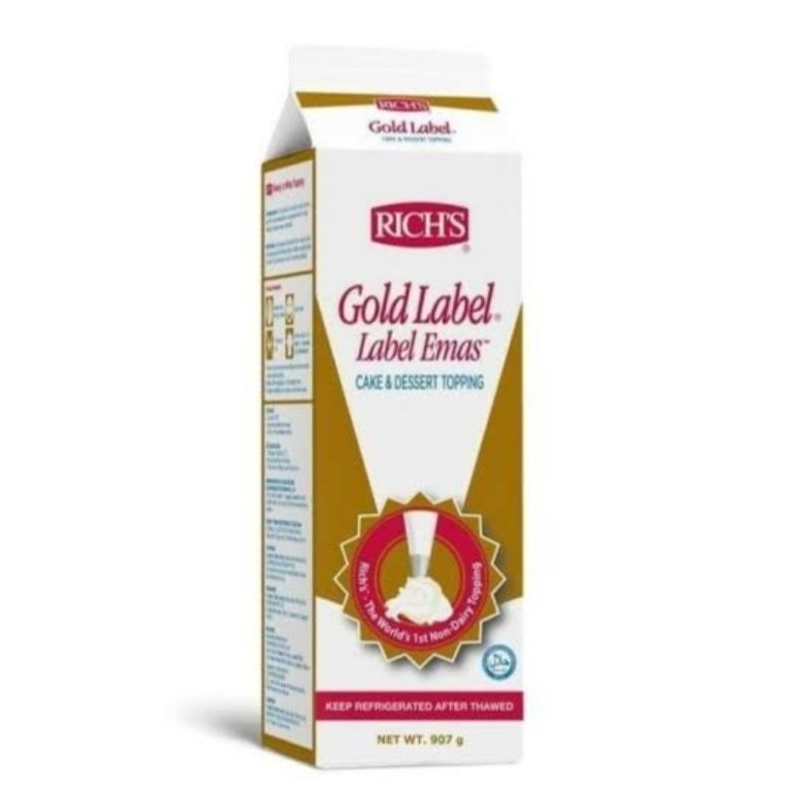 

rich gold label whipping cream box 1lt