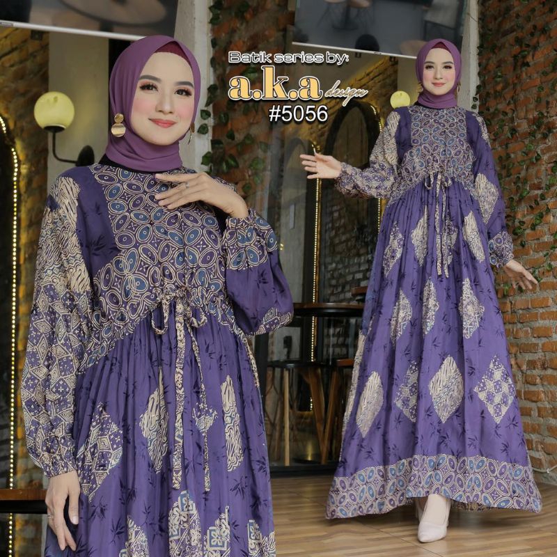 KEBAYA MODERN//KEBAYA ORIGINAL//(5056) Gamis Batik Dobby premium//Kode AKA