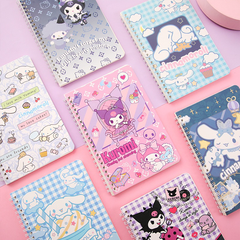 SANRIO RING BOOK / BUKU TULIS A5 SANRIO ISI 60 LEMBAR / BUKU TULIS CINNAMOROLL / BUKU  TULIS KUROMI A5