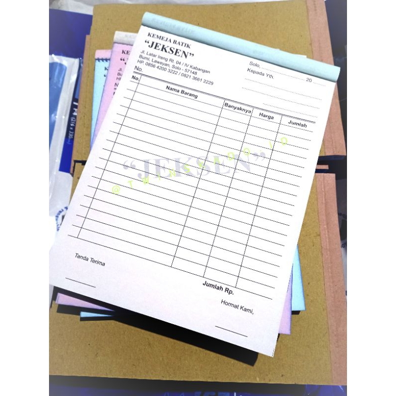 

NOTA PENJUALAN 1/2 CUSTOM LOGO / NAMA USAHA