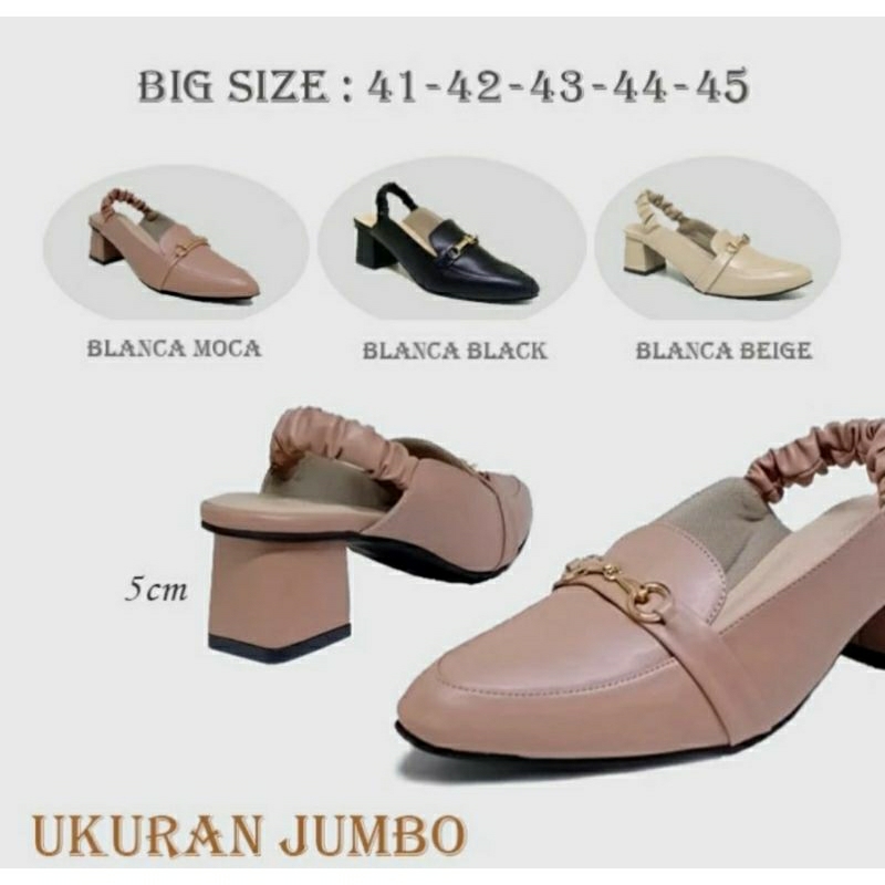 Original, Sandal Slop Wanita Makazi Big Size 41-45 /Sendal Flat Feminim Formal Kulit Moka Ukuran Besar, 41