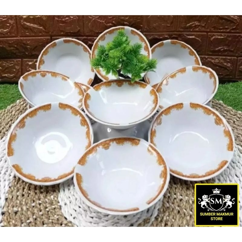 MANGKOK KERAMIK LILIA MAHKOTA 7 INCH