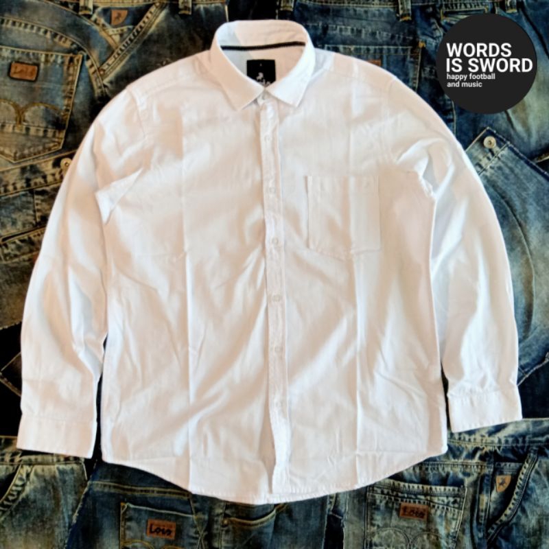 LOIS JEANS KEMEJA PUTIH PANJANG SLIM FIT - KLL361 -