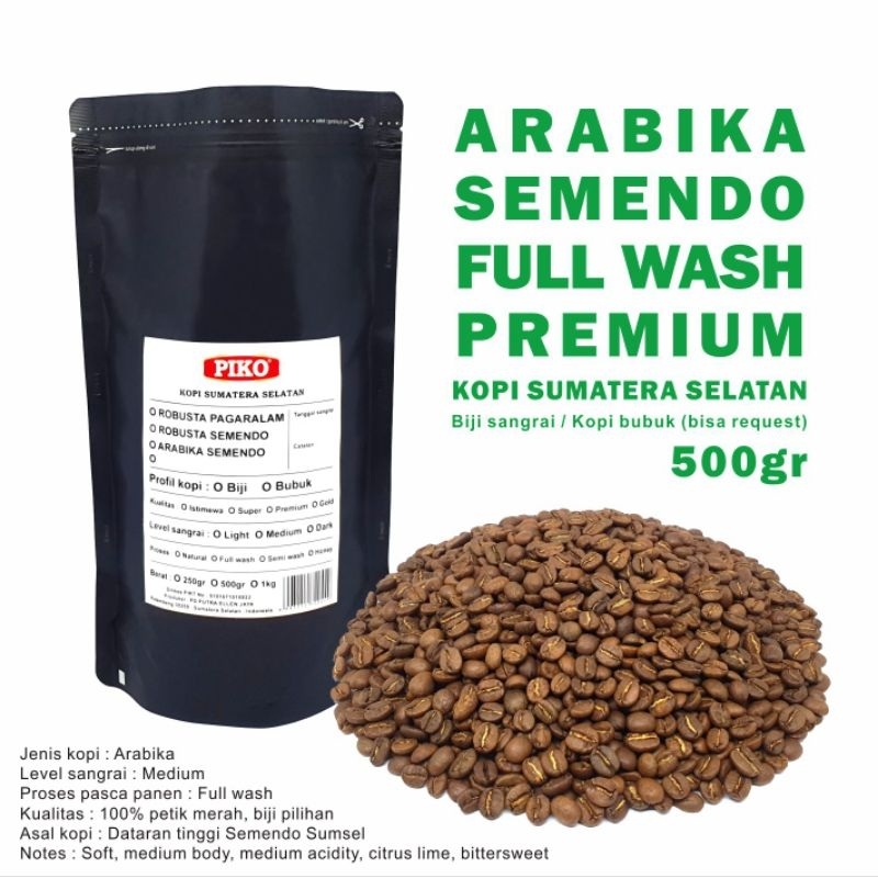 Jual Kopi Arabika Semendo Full Wash 500gr Premium Petik Merah Biji Kopi ...