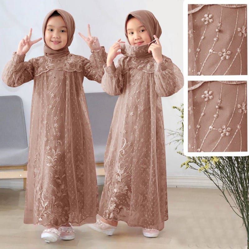 GAMIS ANAK BRUKAT TILE MUTIARA MEWAH GAMIS KONDANGAN GAMIS LEBARAN GAMIS LIANA