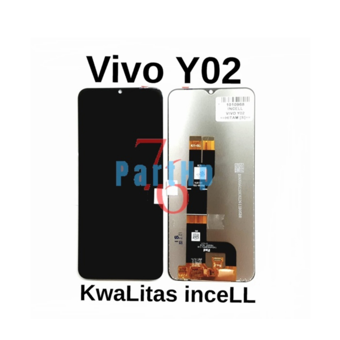 lcd Touchscreen Fullset Kwalitas InceLL Vivo Y02 - Hitam