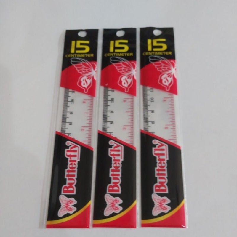 

Butterfly pengaris plastik 15cm