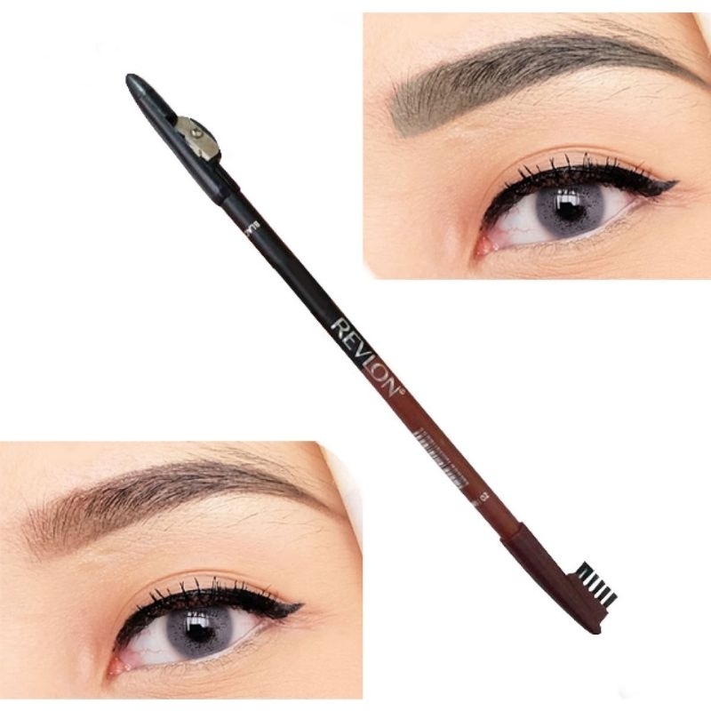 PENSIL ALIS REVLON 2in1 HITAM &amp; COKLAT LUSINAN