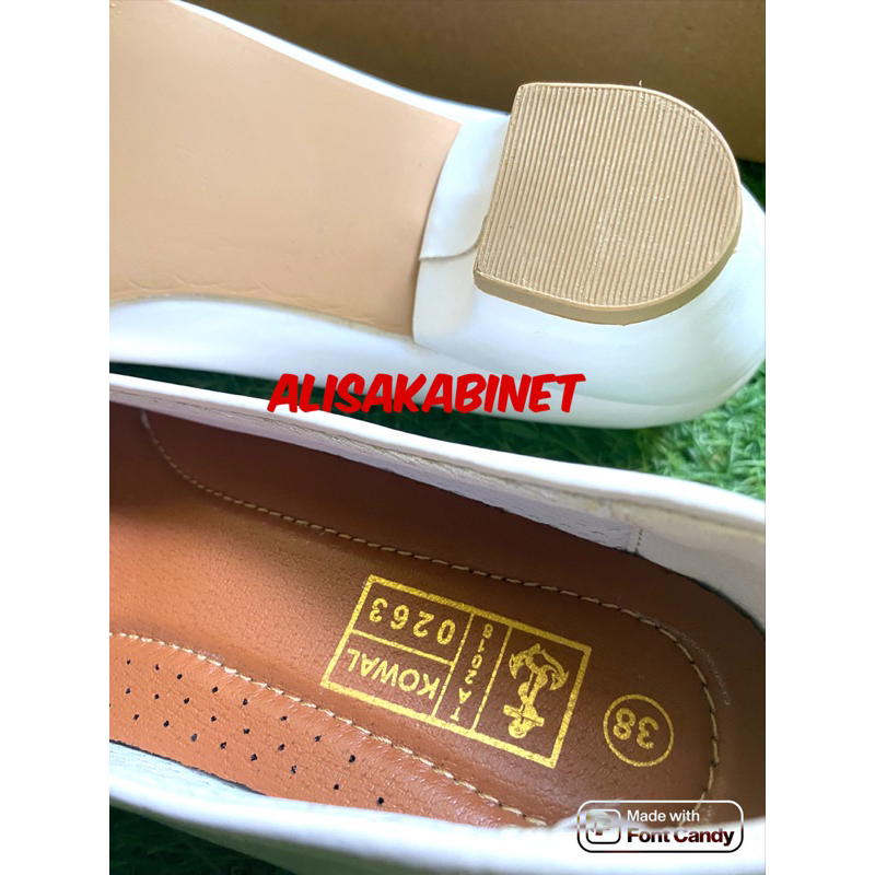 Sepatu PDU Pantofel Paskibra Putih Hak 3cm Jatah TNI AL