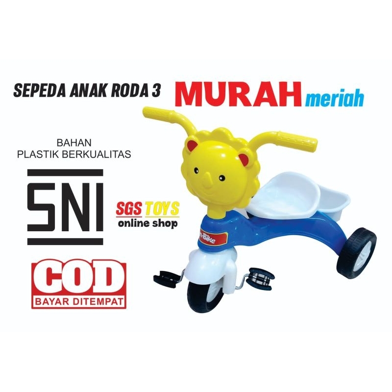 SEPEDA FUN BIKE LION TRICYCLE FUN BIKE/SEPEDA PLASTIK MUSIK ANAK MURAH