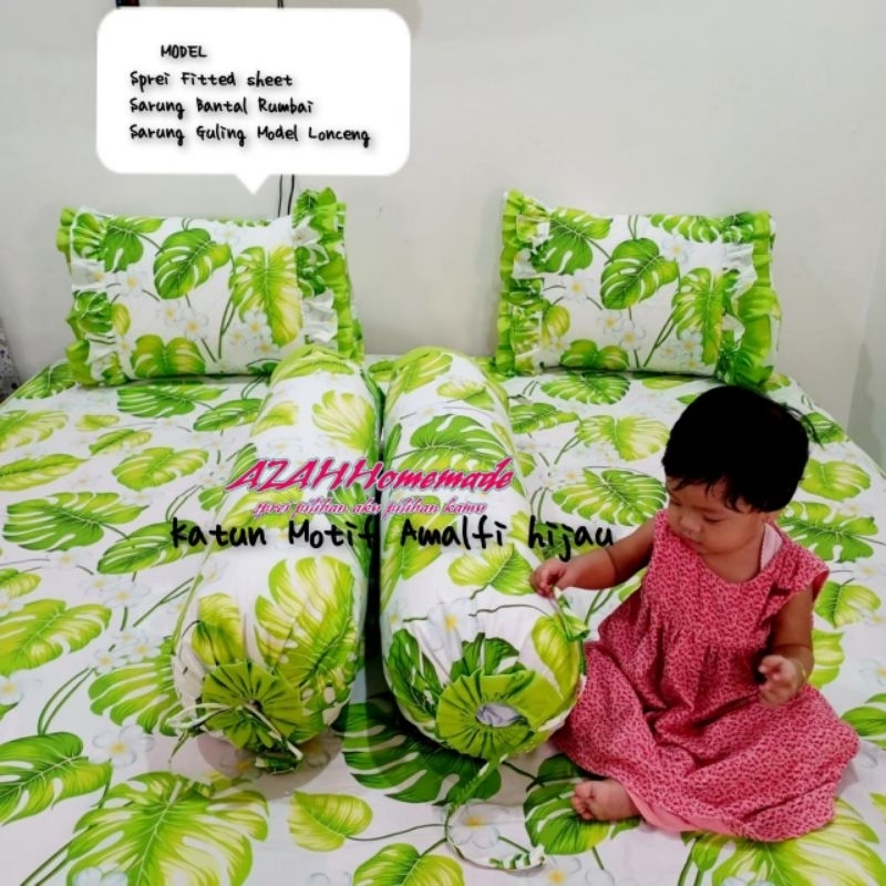 Sprey Bunga Model Sarung Bantal Rumbai Candy Katun Lokal Star