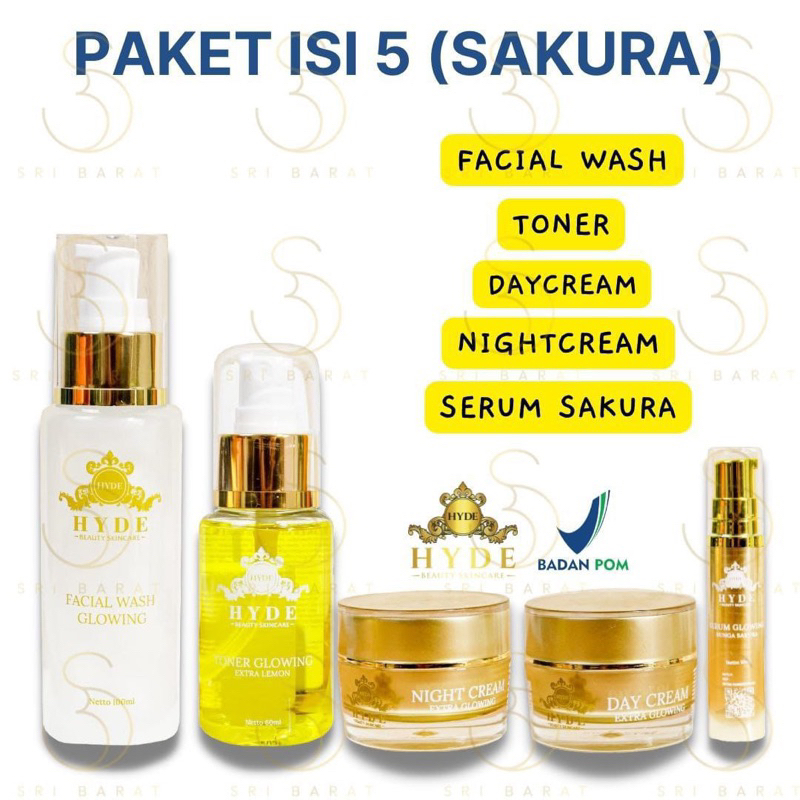 HYDE BEAUTY PAKET GLOWING ISI 5 SAKURA