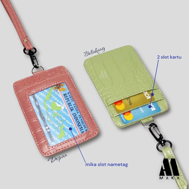 

ID CARD NAMETAG CROCO SYNTHETIC LEATHER DOFF / LANYARD TALI NAME TAG / KALUNG KARTU NAMA / GANTUNGAN KARTU BAHAN KULIT CROCO SINTETIS MOTIF / TEMPAT KARTU NAMA IDENTITAS KANTOR