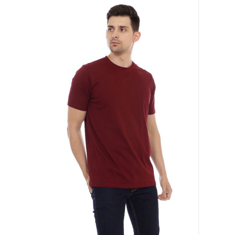 KAOS POLOS MAROON MERAH HATI PRIA PREMIUM DISTRO PESANAN COD