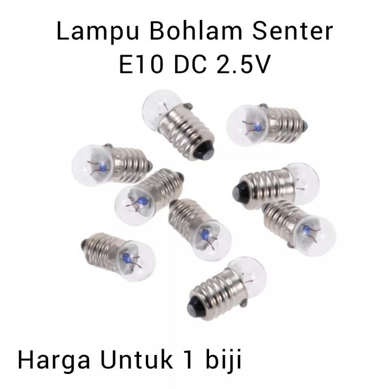 Lampu bohlam senter jadul untuk senter kaleng lama. Biasanya digunakan untuk praktek sekolah untuk d